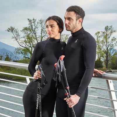 Maglia maniche lunghe da Running con collo alto