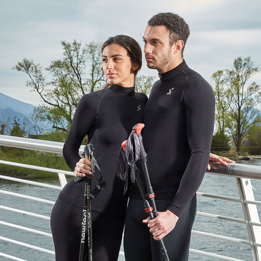 Maglia maniche lunghe da Running con collo alto