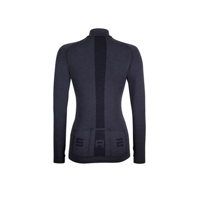Maglia 1/4 zip M/L con tasca posteriore