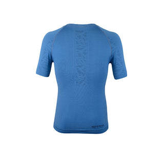 Maglia tecnica sportiva manica corta con zip uomo
