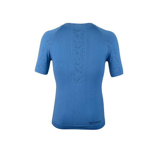 Maglia tecnica sportiva manica corta con zip uomo