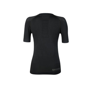 Maglia tecnica sportiva manica corta con zip donna