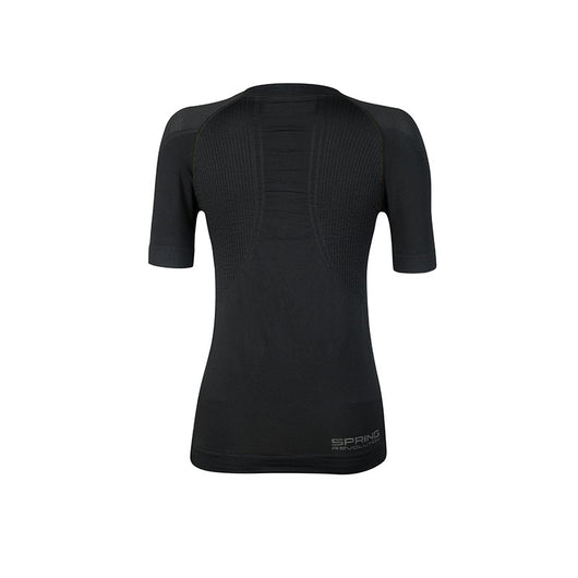 Maglia tecnica sportiva manica corta con zip donna