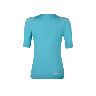 Maglia tecnica sportiva manica corta con zip donna