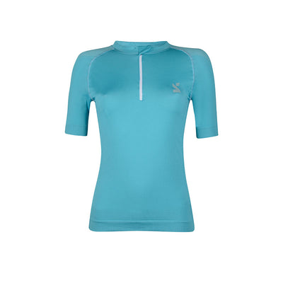 Maglia tecnica donna sostenibile a manica corta Spring Revolution in tessuto sportivo riciclato