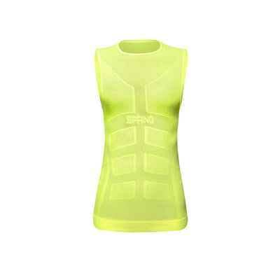 Canottiera sportiva donna traspirante in rete – Maglia senza maniche realizzata in filato riciclato per il massimo comfort.