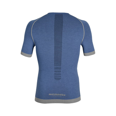 Maglia tecnica sportiva manica corta in Lana Merino uomo