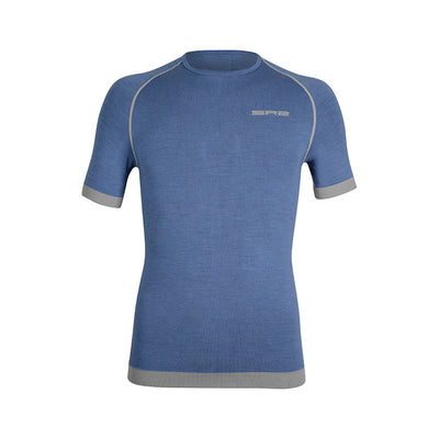 Maglia tecnica sportiva manica corta in Lana Merino uomo