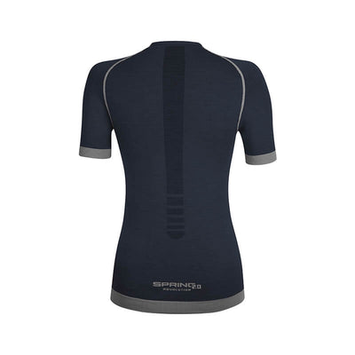 Maglia tecnica sportiva manica corta in Lana Merino donna