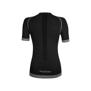 Maglia tecnica sportiva manica corta in Lana Merino donna