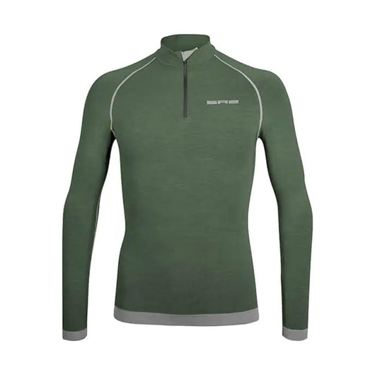 Maglia tecnica sportiva in lana merino manica lunga uomo