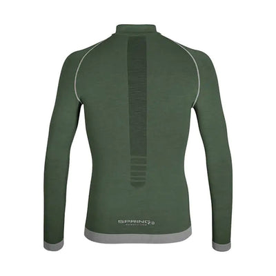 Maglia tecnica sportiva in lana merino manica lunga uomo