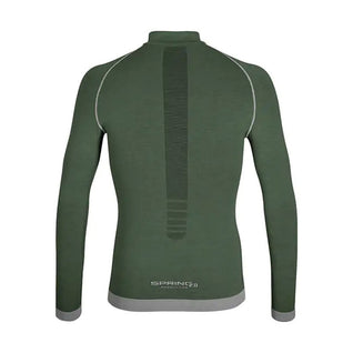 Maglia tecnica sportiva in lana merino manica lunga uomo