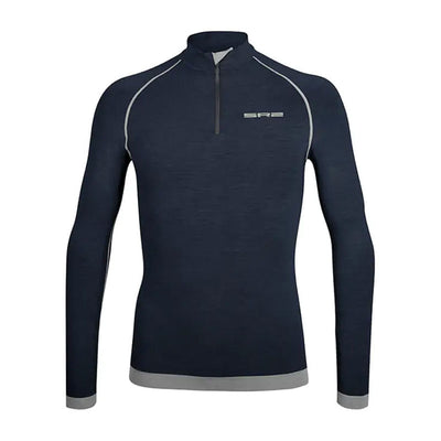 Maglia tecnica sportiva in lana merino manica lunga uomo