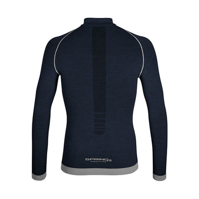 Maglia tecnica sportiva in lana merino manica lunga uomo