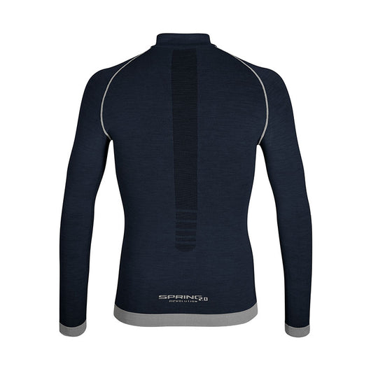 Maglia tecnica sportiva in lana merino manica lunga uomo