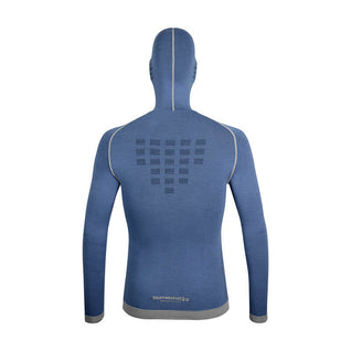 Maglia termica da sci in Lana Merino con passamontagna integrato uomo
