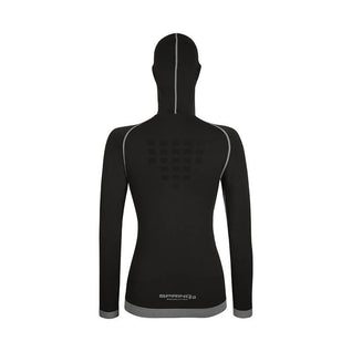 Maglia tecnica con passamontagna in Lana Merino donna