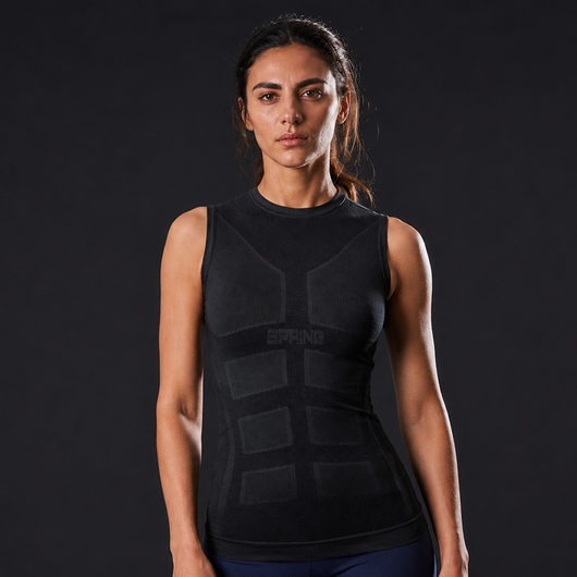 Canotta traspirante a rete sportiva donna